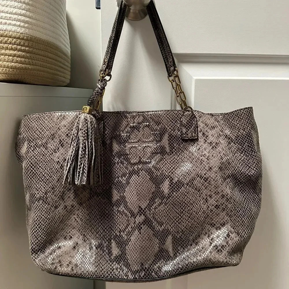 Tory Burch Embossed Snake Skin Bag